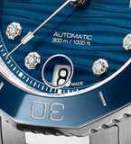 Tag Heuer Aquaracer Professional 300 Automatic Diamonds Blue Dial Silver Steel Strap Watch for Women - WBP231B.BA0618 Authentic Buy Shop Now
