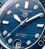 Tag Heuer Aquaracer Professional 300 Automatic Diamonds Blue Dial Silver Steel Strap Watch for Women - WBP231B.BA0618 Authentic Buy Shop Now