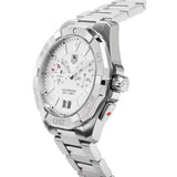 Tag Heuer Aquaracer Chronograph White Dial Silver Steel Strap Watch for Men - WAY111Y.BA0928 Authentic Buy Shop Now