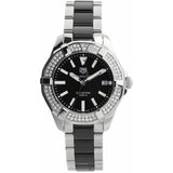 Tag Heuer Aquaracer Quartz Diamonds Black Dial Two Tone Steel Strap Watch for Men - WAY131E.BA0913 Authentic Buy Shop Now