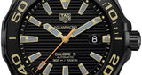Tag Heuer Aquaracer 300 Calibre 5 Automatic Black Dial Brown Nylon Strap Watch for Men - WAY208C.FC6383 Authentic Buy Shop Now