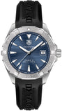 Tag Heuer Aquaracer Quartz Blue Dial Black Rubber Strap Watch for Men - WAY1112.FT8021 Authentic Buy Shop Now
