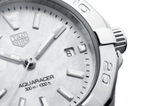 Tag Heuer Aquaracer Quartz Mother of Pearl White Dial Silver Steel Strap Watch for Women - WBD1411.BA0741 Authentic Buy Shop Now