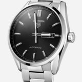 Tag Heuer Carrera Day Date Automatic Black Dial Silver Steel Strap Watch for Men - WBN2010.BA0640 Authentic Buy Shop Now