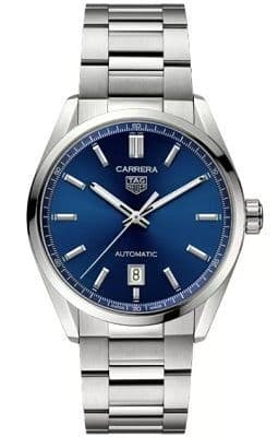 Tag Heuer Carrera Date Blue Dial Silver Steel Strap Watch for Men - WBN2112.BA0639 Authentic Buy Shop Now
