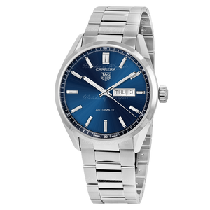 Tag Heuer Carrera Day Date Blue Dial Silver Steel Strap Watch for Women - WBN2012.BA0640 Authentic Buy Shop Now