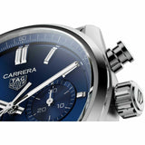 Tag Heuer Carrera Chronograph Blue Dial Silver Steel Strap Watch for Men - CBN2A1A.BA0643 Authentic Buy Shop Now