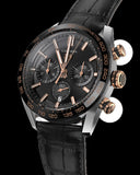 Tag Heuer Carrera Chronograph Black Dial Black Leather Strap Watch for Men - CBN2A5A.FC6481 Authentic Buy Shop Now