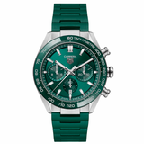 Tag Heuer Carrera Chronograph 44mm Green Dial Green Steel Strap Watch for Men - CBN2A1N.FT6238 Authentic Buy Shop Now