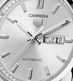 Tag Heuer Carrera Day Date Silver Dial Brown Leather Strap Watch for Men - WBN2011.FC6484 Authentic Buy Shop Now