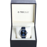 Tag Heuer Carrera Quartz Diamonds Blue Dial Blue Leather Strap Watch for Women - WAR1114.FC6391 Authentic Buy Shop Now