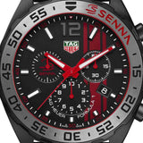 Tag Heuer Formula 1 Ayrton Senna Limited Edition Black Dial Two Tone Rubber Strap Watch for Men - CAZ1019.FT8027 Authentic Buy Shop Now