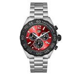 Tag Heuer Formula 1 Chronograph Red Dial Silver Steel Strap Watch for Men - CAZ101AN.BA0842 Authentic Buy Shop Now