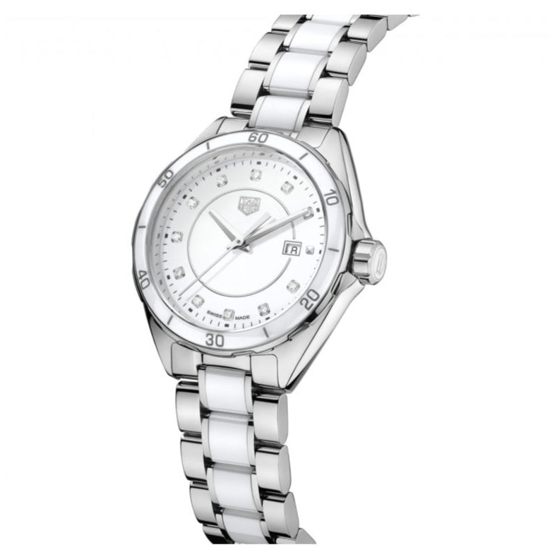 Tag Heuer Formula 1 Diamonds White Dial Two Tone Steel Strap Watch for Women - WBJ141AD.BA0974 Authentic Buy Shop Now