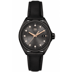 Tag Heuer Formula 1 Diamonds Black Dial Black Leather Strap Watch for Women - WBJ1417.FC8234 Authentic Buy Shop Now