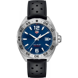 Tag Heuer Formula 1 Quartz Blue Dial Black Rubber Strap Watch for Men - WAZ1118.FT8023 Authentic Buy Shop Now