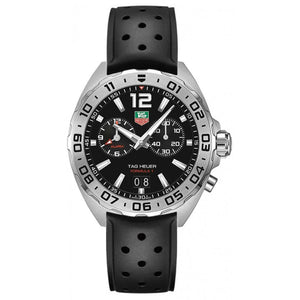 Tag Heuer Formula 1 Alarm Quartz Black Dial Black Rubber Strap Watch for Men - WAZ111A.FT8023 Authentic Buy Shop Now