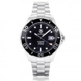 Tag Heuer Aquaracer Automatic Caliber 5 Black Dial Silver Steel Strap Watch for Men - WAN2110.BA0822 Authentic Buy Shop Now