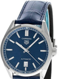 Tag Heuer Carrera Date Blue Dial Blue Leather Strap Watch for Men - WBN2112.FC6504 Authentic Buy Shop Now
