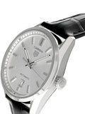 Tag Heuer Carrera Date Silver Dial Black Leather Strap Watch for Men - WBN2111.FC6505 Authentic Buy Shop Now