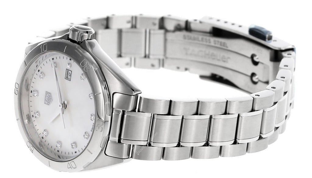 Tag Heuer Formula 1 Diamonds Mother Of Pearl White Dial Silver Steel Strap Watch for Women - WBJ1419.BA0664 Authentic Buy Shop Now