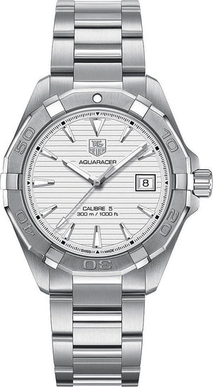 Tag Heuer Aquaracer Automatic White Dial Silver Steel Strap Watch for Men - WAY2111.BA0928 Authentic Buy Shop Now