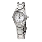 Tag Heuer Aquaracer Quartz Mother of Pearl White Dial Silver Steel Strap Watch for Women - WBD1411.BA0741 Authentic Buy Shop Now