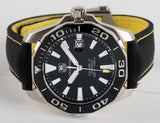 Tag Heuer Aquaracer Calibre 5 Automatic Black Dial Black Nylon Strap Watch for Men - WAY211A.FC6362 Authentic Buy Shop Now