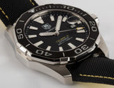 Tag Heuer Aquaracer Calibre 5 Automatic Black Dial Black Nylon Strap Watch for Men - WAY211A.FC6362 Authentic Buy Shop Now