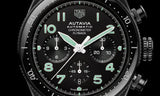 Tag Heuer Autavia Chronometer Flyback Chronograph Black Dial Black Leather Strap Watch for Men - CBE511C.FC8280 Authentic Buy Shop Now