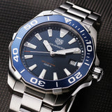 Tag Heuer Aquaracer Blue Dial Quartz Silver Steel Strap Watch for Men - WAY111C.BA0928 Authentic Buy Shop Now