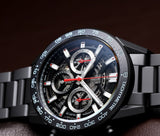 Tag Heuer Carrera Automatic Chronograph Black Dial Black Steel Strap Watch for Men - CBG2090.BH0661 Authentic Buy Shop Now