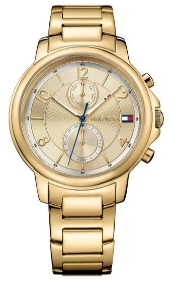 Tommy Hilfiger Claudia Gold Dial Gold Steel Strap Watch for Women - 1781821 Authentic Buy Shop Now