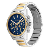 Tommy Hilfiger Mason Chronograph Blue Dial Two Tone Steel Strap Watch For Men - 1791937 Authentic Buy Shop Now