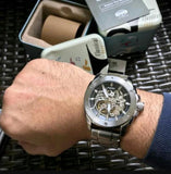 Fossil Modern Machine Automatic Silver Dial Silver Steel Strap Watch for Men - ME3081 Authentic Buy Shop Now