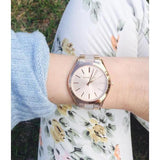 Michael Kors Slim Runway Rose Gold Dial Two Tone Steel Strap Watch for Women - MK4294 Authentic Buy Shop Now