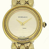 Versace V Flare Diamonds Silver Dial Gold Steel Strap Watch for Women - VEBN00918 Authentic Buy Shop Now