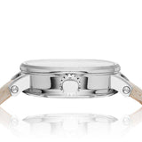 Fossil Boyfriend Automatic Skeleton Silver Dial White Leather Strap Watch for Women - ME3069 Authentic Buy Shop Now