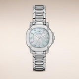 Burberry The Britain Diamonds Mother of Pearl Dial Silver Steel Strap Watch for Women - BBY1804 Authentic Buy Shop Now