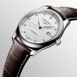 Longines Master Collection Automatic 40mm White Dial Brown Leather Strap Watch for Men - L2.793.4.77.3 Authentic Buy Shop Now