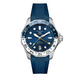 Tag Heuer Aquaracer Professional 300 GMT Automatic Blue Dial Blue Rubber Strap Watch for Men - WBP2010.FT6198 Authentic Buy Shop Now