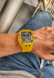 Guess Phoenix Multi Function Black Dial Yellow Rubber Strap Watch for Men - GW0203G6 Authentic Buy Shop Now