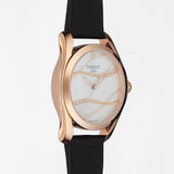 Tissot T Wave Diamond Mother of Pearl Dial Black Leather Strap Watch For Women - T112.210.36.111.00 Authentic Buy Shop Now