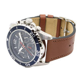 Coach Kent Chronograph Blue Dial Brown Leather Strap Watch for Men - 14602560 Authentic Buy Shop Now
