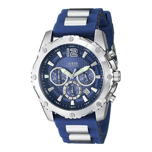 Guess Sport Multifunction Blue Dial Blue Rubber Strap Watch For Men - W0167G3 Authentic Buy Shop Now