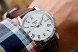 Tissot T Classic Dream White Dial Brown Leather Strap Watch for Men - T033.410.16.013.01 Authentic Buy Shop Now