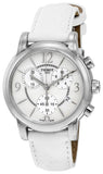 Tissot Dressport Chronograph Mother of Pearl Dial White Leather Strap Watch for Women - T050.217.17.117.00 Authentic Buy Shop Now