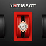 Tissot Bellissima Small Lady White Dial Brown Leather Strap Watch For Women - T126.010.36.013.00 Authentic Buy Shop Now