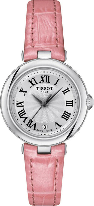 Tissot Bellissima Small Lady Silver Dial Pink Leather Strap Watch For Women - T126.010.16.013.01 Authentic Buy Shop Now