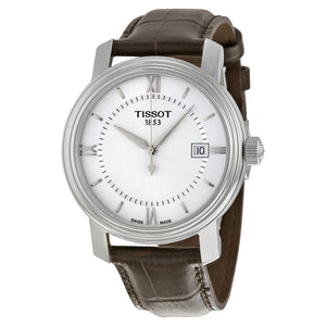 Tissot T Classic Bridgeport Silver Dial Brown Leather Strap Watch For Men - T097.410.16.038.00 Authentic Buy Shop Now
